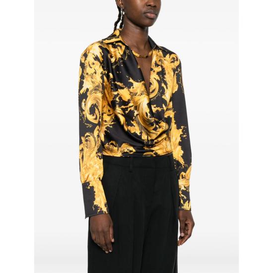 26SS 베르사체 블라우스 80HAL212 NS820 G89 BLACK GOLD - VERSACE