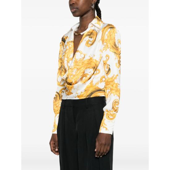 26SS 베르사체 블라우스 80HAL212 NS820 G03 WHITE GOLD - VERSACE