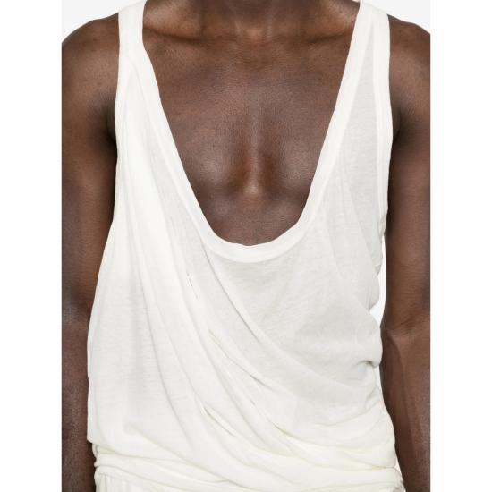 26SS 릭 오웬스 민소매 티셔츠 RU01F2161 UC 11 WHITE - RICK OWENS