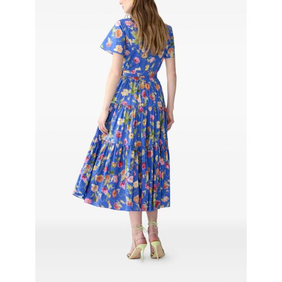 26SS 캐롤리나 헤레라 미디 원피스 R2611N528PSR 475 BLUE - CAROLINA HERRERA