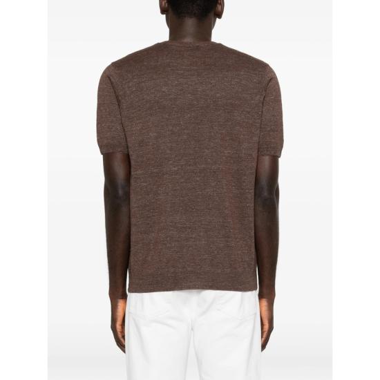 26SS 스칼리오네 반팔 티셔츠 USL082 250 BROWN - SCAGLIONE