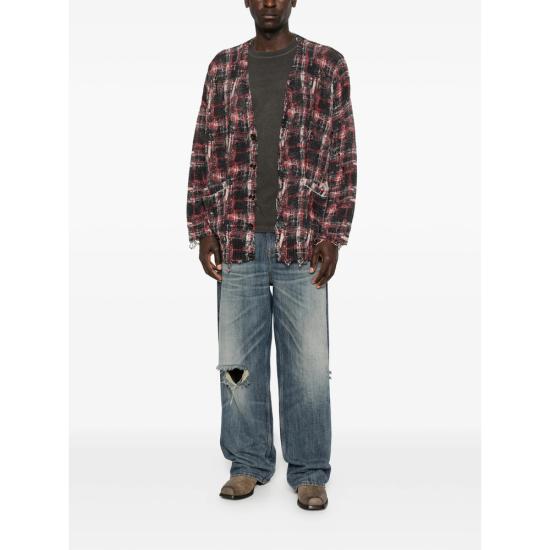 26SS 알13 가디건 R13WY198 Y261A BKRED BLACK RED - R13