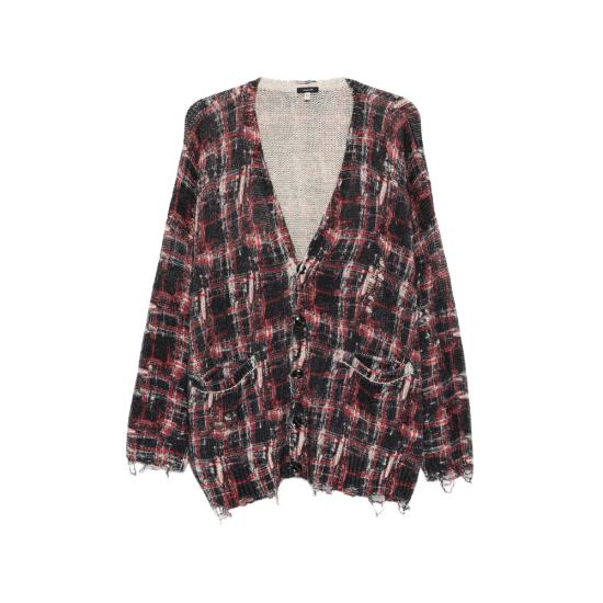 26SS 알13 가디건 R13WY198 Y261A BKRED BLACK RED