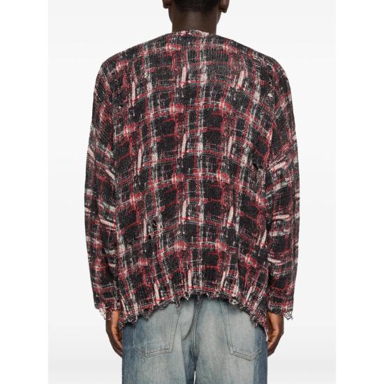 26SS 알13 가디건 R13WY198 Y261A BKRED BLACK RED - R13