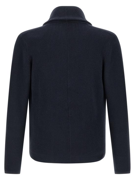 26SS 브루넬로 쿠치넬리 메탈 버튼 가디건 M2873346C2425 Blue - BRUNELLO CUCINELLI