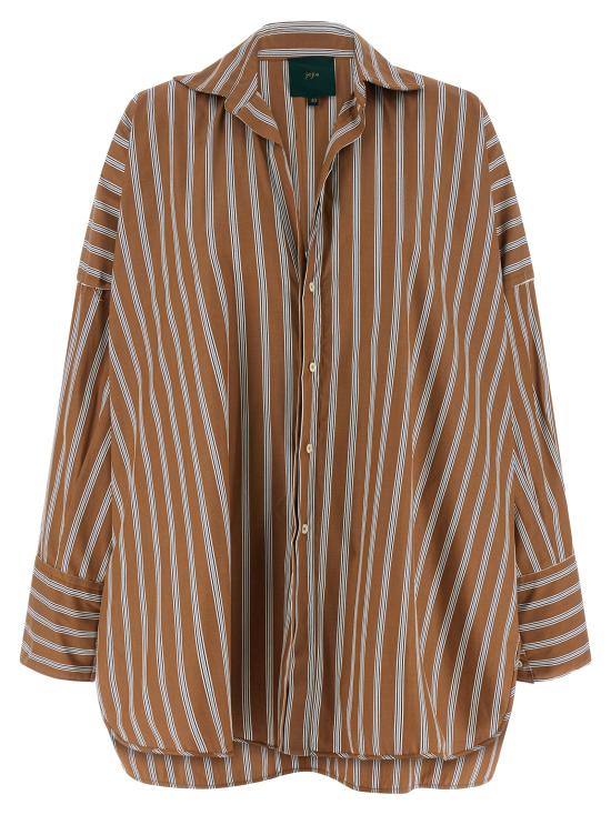 26SS 제지아 블라우스 MJD169052731RUSTBROWNWITHSTRIPES Multicolor