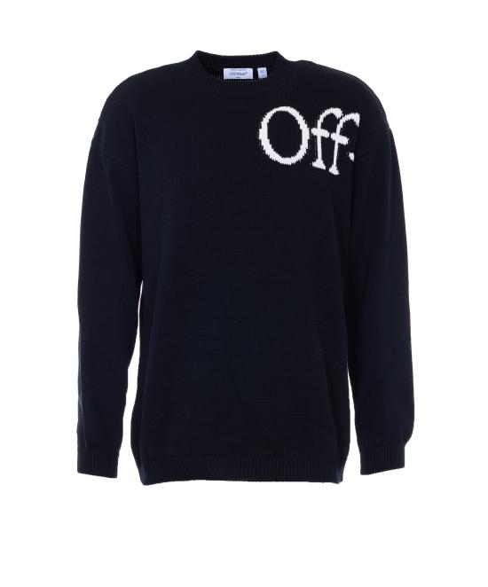 26SS 오프화이트 스웨터 OMHE20QS26KNI001 0001 Black