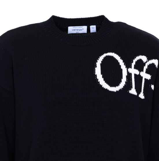 26SS 오프화이트 스웨터 OMHE20QS26KNI001 0001 Black - OFF WHITE