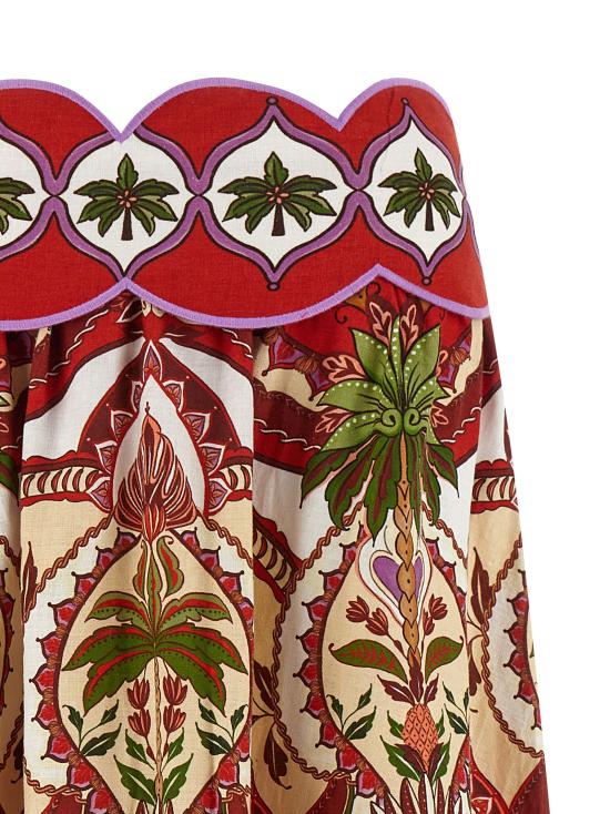 26SS 팜 리오 미디 스커트 34401626078 Red - FARM RIO