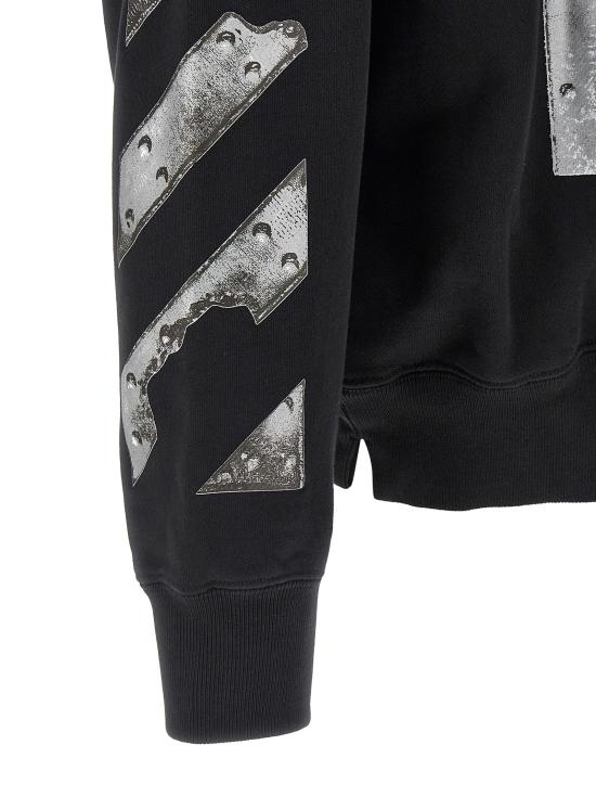 26SS 오프화이트 후드 티셔츠 OMBB085S26FLE00100010001 Black - OFF WHITE