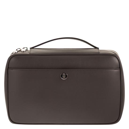 26SS 브루넬로 쿠치넬리 뷰티 케이스 MWZNBU441 DARK BROWN