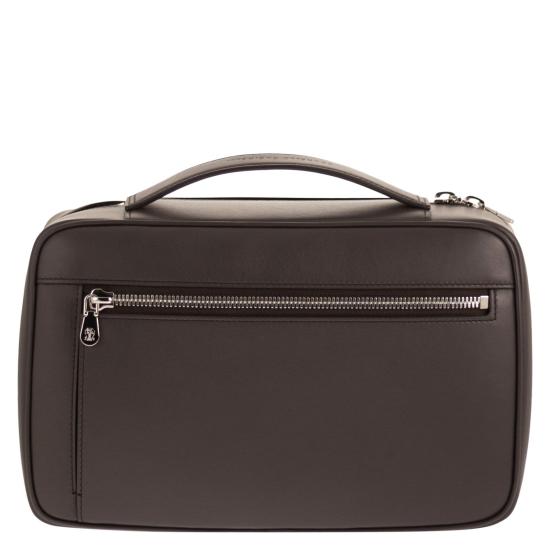 26SS 브루넬로 쿠치넬리 뷰티 케이스 MWZNBU441 DARK BROWN - BRUNELLO CUCINELLI