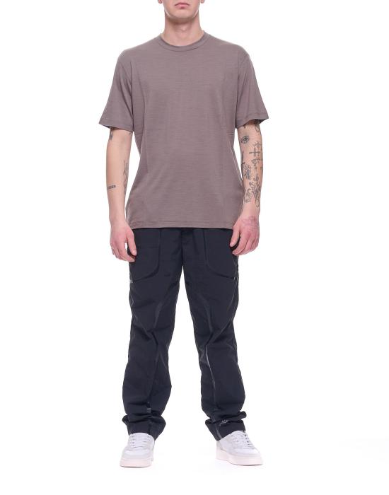 25FW 알베니 1905 긴팔 티셔츠 남성용 버진 울 티셔츠 머드 브라운 AUT-25 007 머드 울 티셔츠 - ALBENI 1905