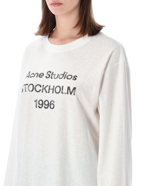 26SS 아크네 스튜디오 긴팔 티셔츠 CL0424AEG OFF WHITE DOM - ACNE STUDIOS