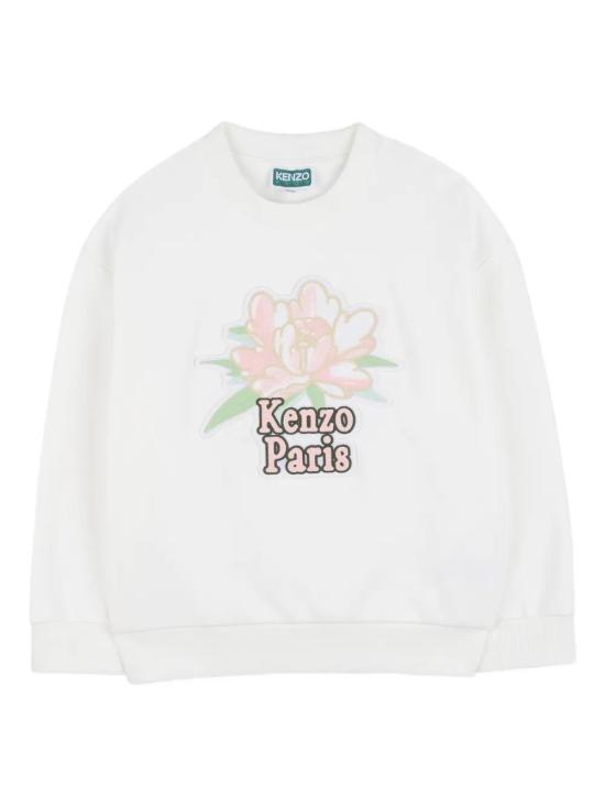 26SS [키즈] 겐조 트레이닝 상의 K61758 117 BIANCO SPORCO