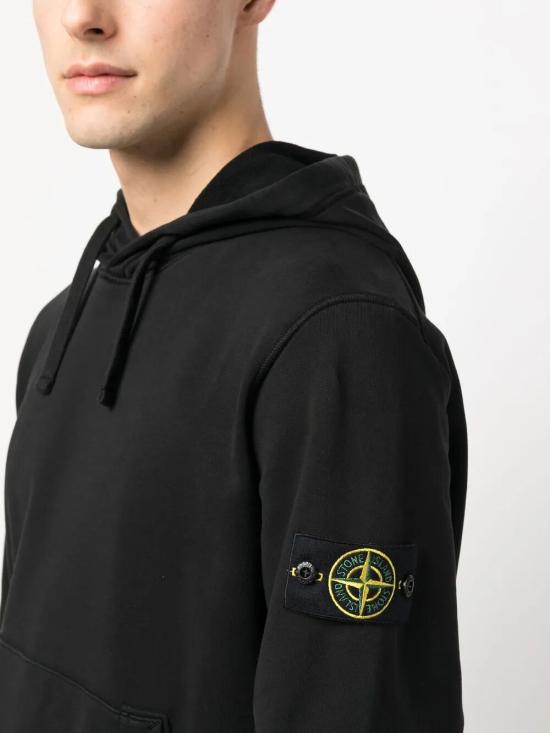 26SS 스톤 아일랜드 후드 티셔츠 L1S156100062 S0051 V0029 BLACK - STONE ISLAND