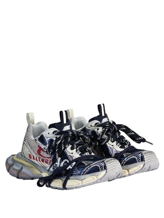 26SS 발렌시아가 3xl 스플릿 로고 스니커즈 840090 W3XSG 9161 EGGSHELL RED NAVY - BALENCIAGA