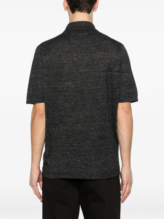 26SS 브루넬로 쿠치넬리 린넨 코튼 니트 폴로 셔츠 M2L00315 C2355 LIGNITE - BRUNELLO CUCINELLI
