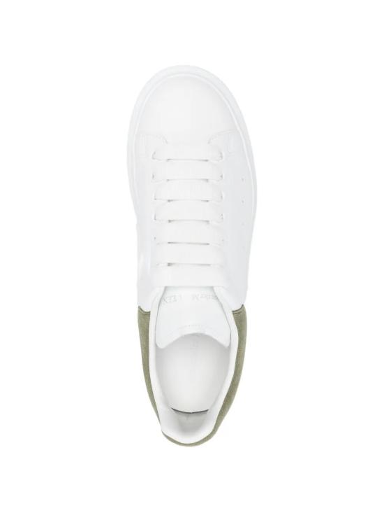 26SS 알렉산더 맥퀸 오버사이즈 드 스니커즈 553680 W1AJV 9225 WHITE OLIVE GREEN - ALEXANDER MCQUEEN