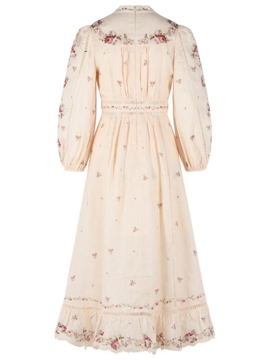 26SS 짐머만 롱 원피스 5372DRS264CREAM PINK ROSE Cream - ZIMMERMANN