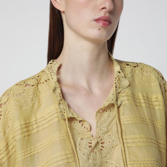 26SS 이자벨마랑에뚜왈 페이튼 탑 HT0768FAD1J05E Yellow - ISABEL MARANT ETOILE
