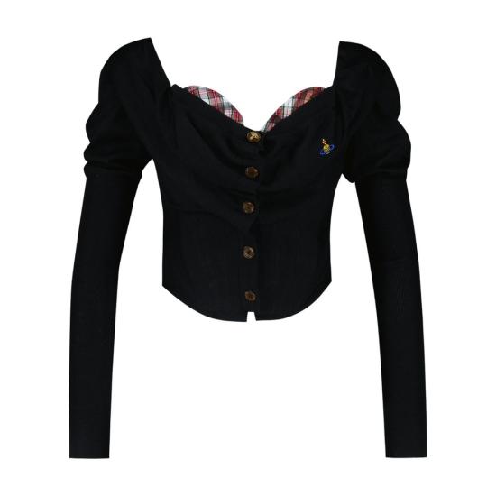 26SS 비비안웨스트우드 긴팔 티셔츠 1803007D Y001A N402 black