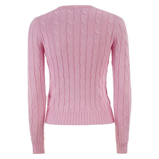  폴로 랄프로렌 포니 로고 피마코튼 케이블 니트 스웨터 211971869 PINK - POLO RALPH LAUREN