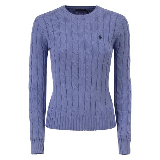  폴로 랄프로렌 포니 로고 피마코튼 케이블 니트 스웨터 211971869 LIGHT BLUE