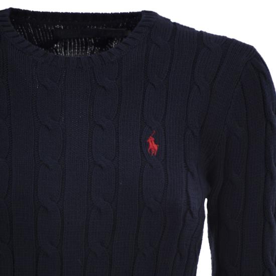  폴로 랄프로렌 포니 로고 피마코튼 케이블 니트 스웨터 211971869 NAVY - POLO RALPH LAUREN