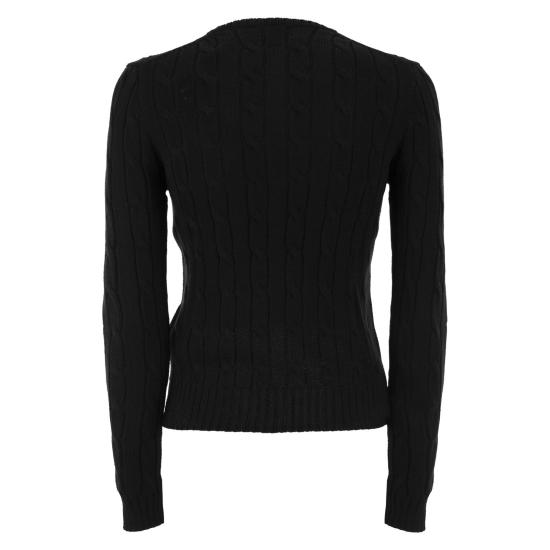  폴로 랄프로렌 포니 로고 피마코튼 케이블 니트 스웨터 211971869 BLACK - POLO RALPH LAUREN