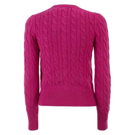 26SS 폴로 랄프로렌 폴로 자수 케이블 니트 가디건 211971868 FUCHSIA - POLO RALPH LAUREN