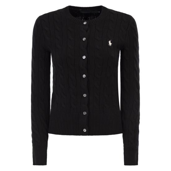  폴로 랄프로렌 폴로 자수 케이블 니트 가디건 211971868 BLACK