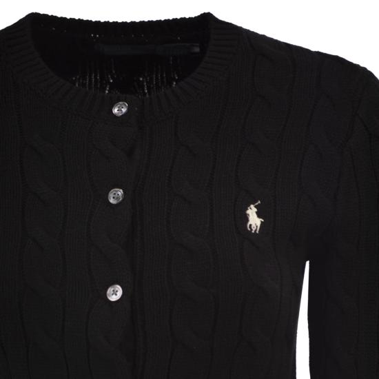  폴로 랄프로렌 폴로 자수 케이블 니트 가디건 211971868 BLACK - POLO RALPH LAUREN