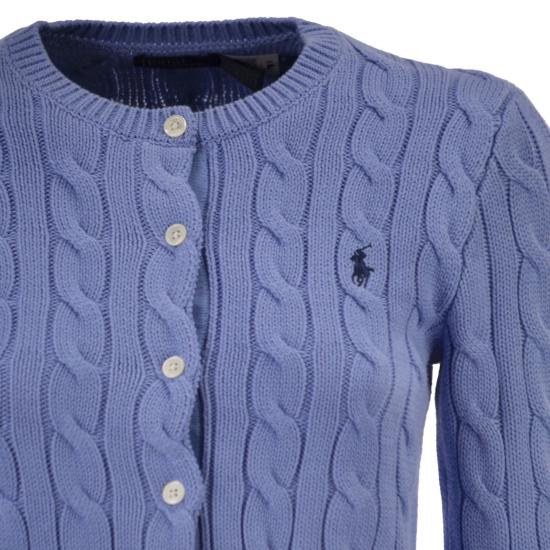  폴로 랄프로렌 폴로 자수 케이블 니트 가디건 211971868 LIGHT BLUE - POLO RALPH LAUREN