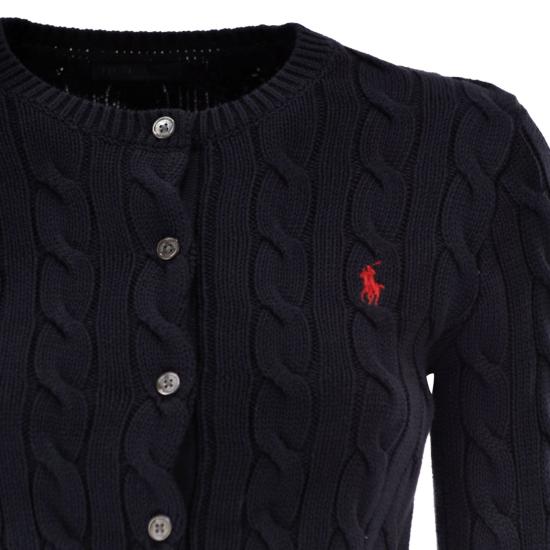  폴로 랄프로렌 폴로 자수 케이블 니트 가디건 211971868 NAVY - POLO RALPH LAUREN
