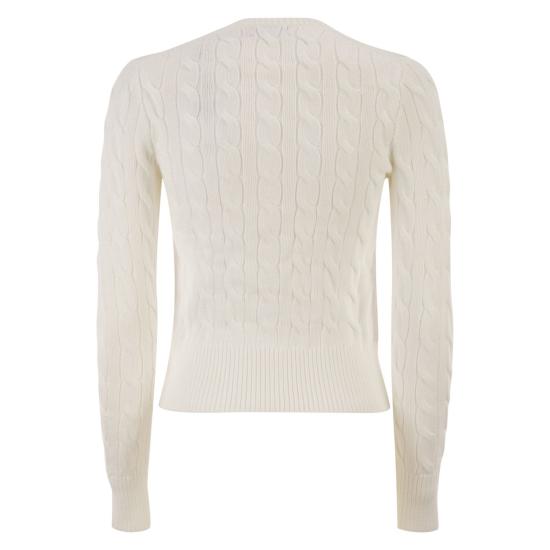 폴로 랄프로렌 폴로 자수 케이블 니트 가디건 211971868 WHITE - POLO RALPH LAUREN