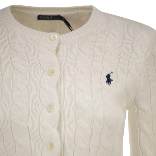  폴로 랄프로렌 폴로 자수 케이블 니트 가디건 211971868 WHITE - POLO RALPH LAUREN