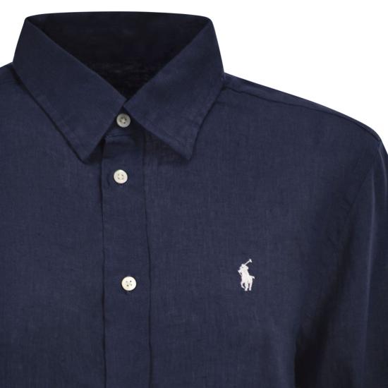 26SS 폴로 랄프로렌 포니 자수 리넨 셔츠 (211970730009) 211970730 NAVY - POLO RALPH LAUREN