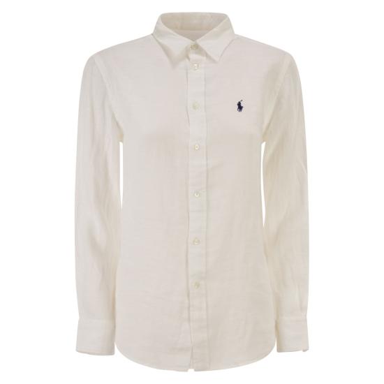 26SS 폴로 랄프로렌 포니 자수 리넨 셔츠 (211970730009) 211970730 WHITE