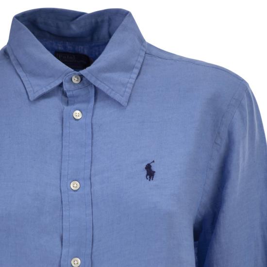 26SS 폴로 랄프로렌 포니 자수 리넨 셔츠 (211970730009) 211970730 LIGHT BLUE - POLO RALPH LAUREN