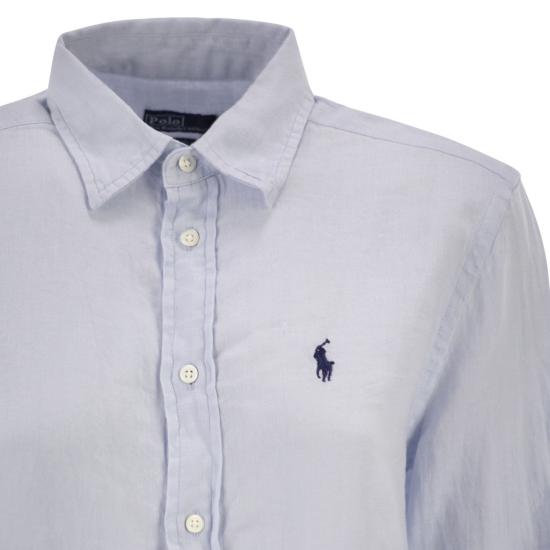 26SS 폴로 랄프로렌 포니 자수 리넨 셔츠 (211970730009) 211970730 LIGHT BLUE - POLO RALPH LAUREN