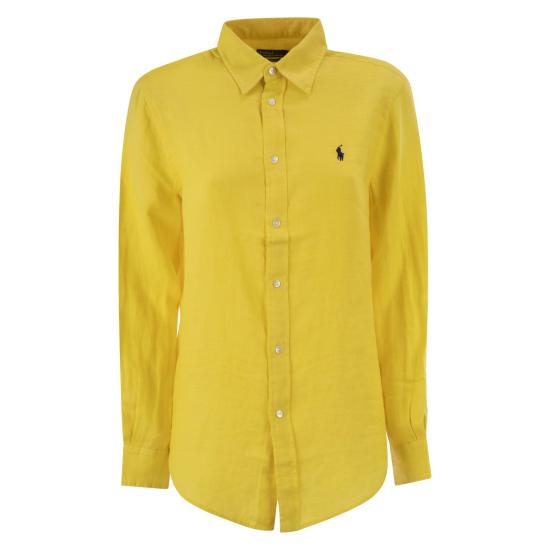 26SS 폴로 랄프로렌 포니 자수 리넨 셔츠 (211970730009) 211970730 YELLOW