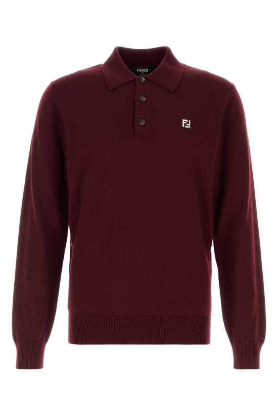 26SS 펜디 폴로 티셔츠 FZC167AU84 F0HM6 BURGUNDY