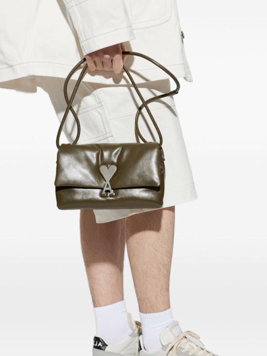 26SS 아미 카우하이드 레더 부레즈부 ULL163AL0052 A037 Kaki fonce - AMI