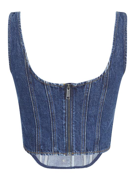 26SS 셀프 포트레이트 민소매 티셔츠 RS26 819T Blue - SELF PORTRAIT