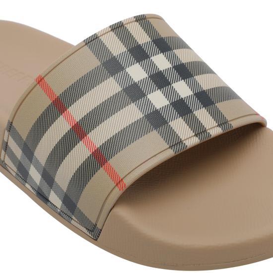 26SS 버버리 체크 슬라이드 8124942 A7028 Beige - BURBERRY