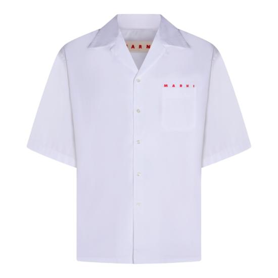 26SS 마르니 반팔 셔츠 CUMU0213PPUSCT88LRW01 White
