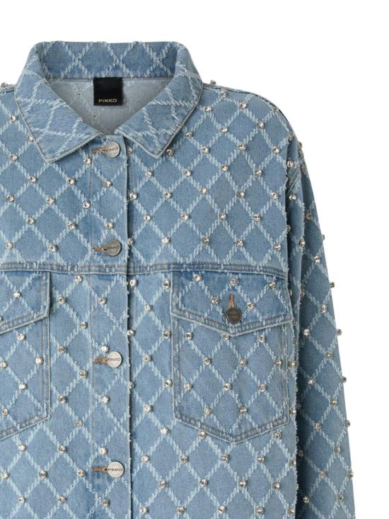 26SS 핑코 데님 자켓 106246A32NPJE Grey - PINKO