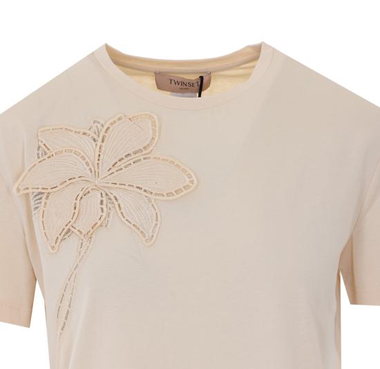 26SS 트윈셋 반팔 티셔츠 261TP2080 07222 Beige - TWINSET