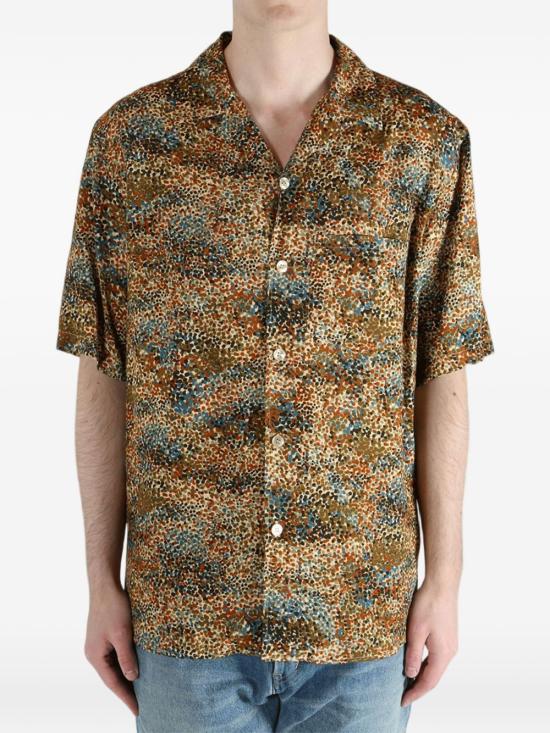 26SS 생로랑 반팔 셔츠 860621Y2N18 2202 Multico taupe kaki - SAINT LAURENT